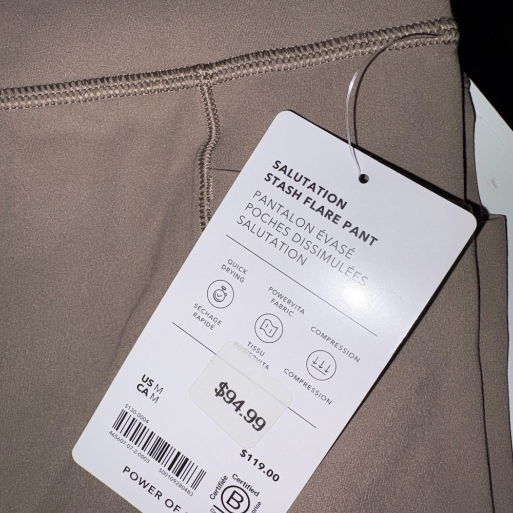 Salutation Stash Flare Pant - Taupe